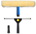 WinHux Window Squeegee Set | 14 Inch Microfiber Scrubber & Rubber Blade