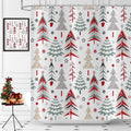 Hnmdmyi Christmas Shower Curtain | Waterproof Polyester Holiday Decor