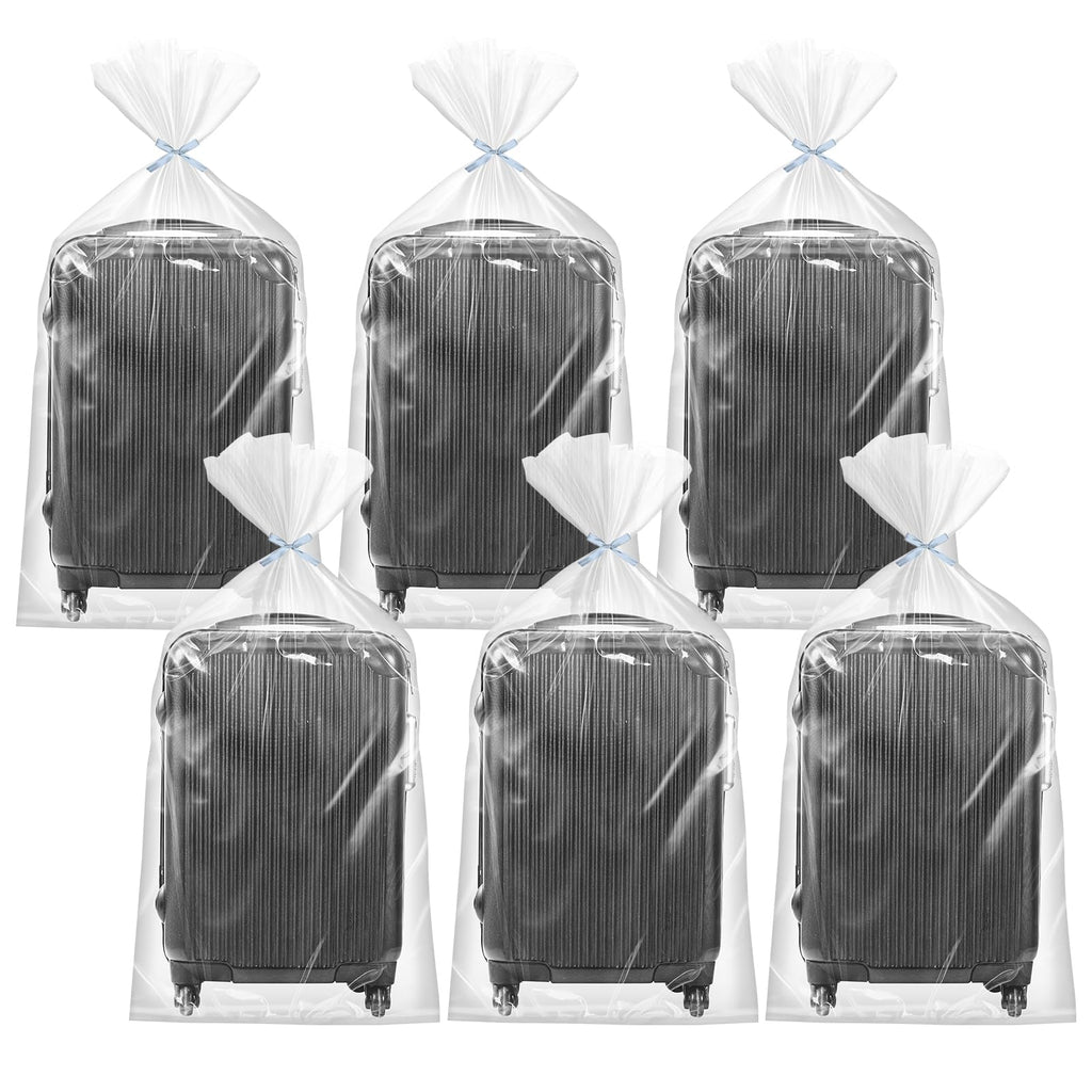 Extra Large Clear Plastic Storage Bags, 6 pcs Flat Large Plastic Bags - image 1