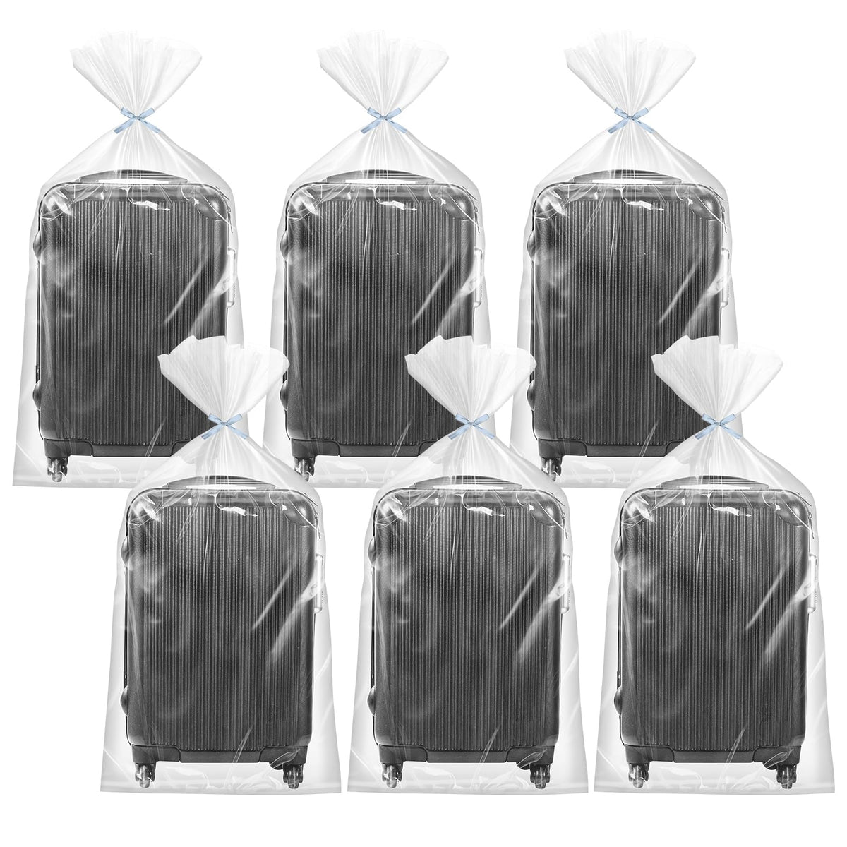 Extra Large Clear Plastic Storage Bags, 6 pcs Flat Large Plastic Bags - image 1