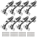 Kamtop 8 Pack Soft Close Cabinet Hinges - 165 Degree Full Overlay