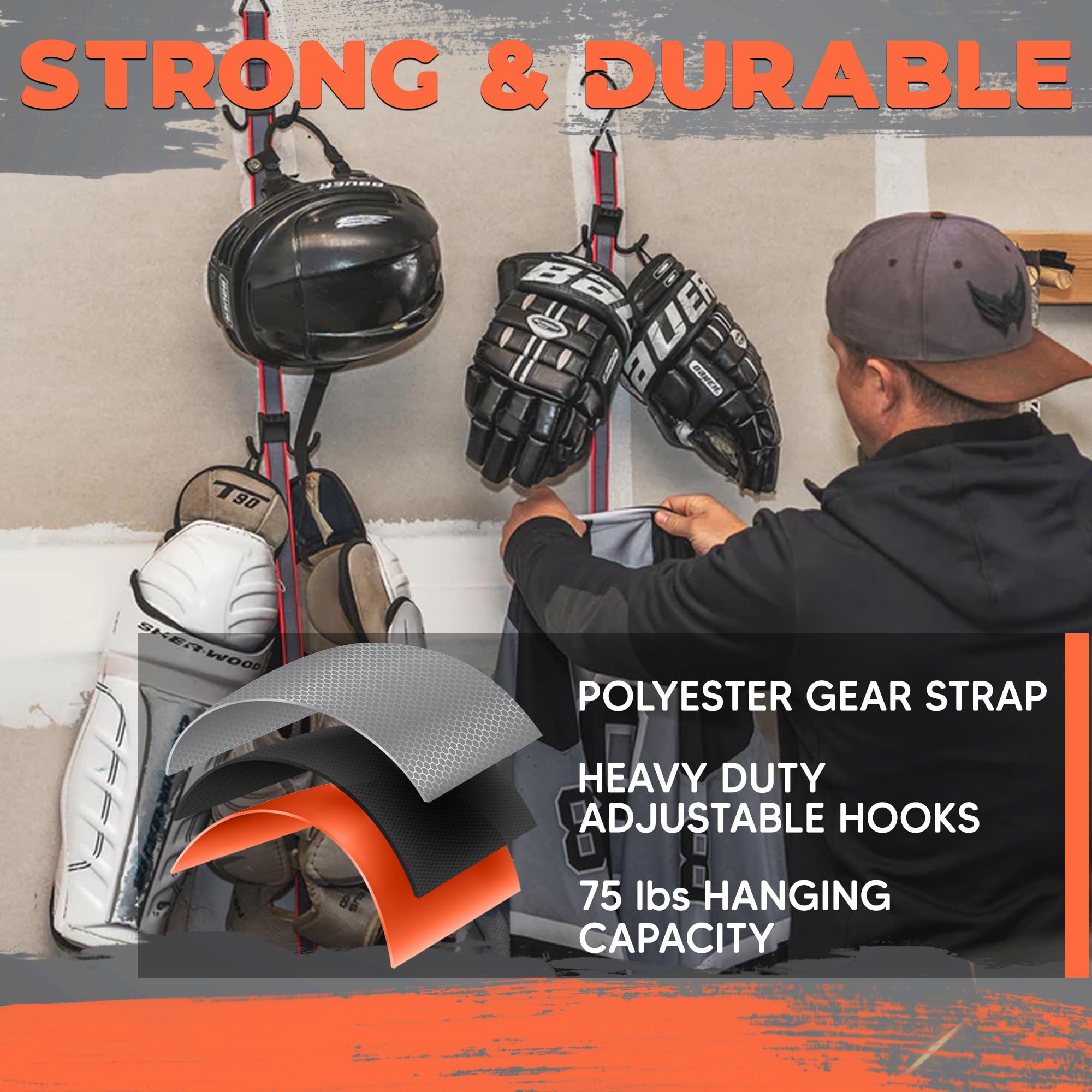 UTTY Portable Hockey Drying Rack – Hanging Gear Organizer for Sports & Camping