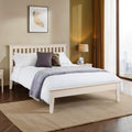 Julian Bowen Salerno King Size Bed - Ivory Shaker Style Solid Oak