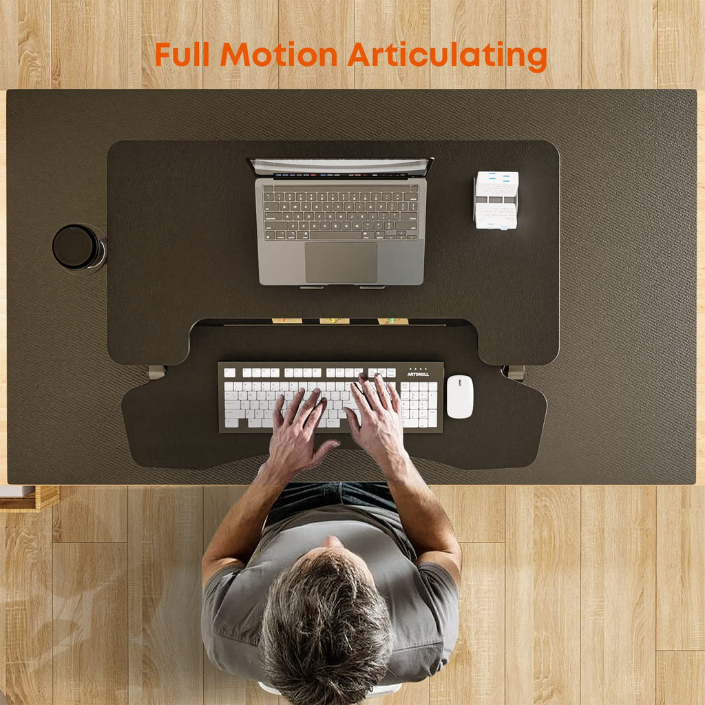PUTORSEN 32" Standing Desk Converter | Dual Tier Sit-Stand Riser