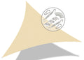 VOUNOT Triangle Sun Shade Sail 5x5x5m | HDPE UV-Protection Canopy