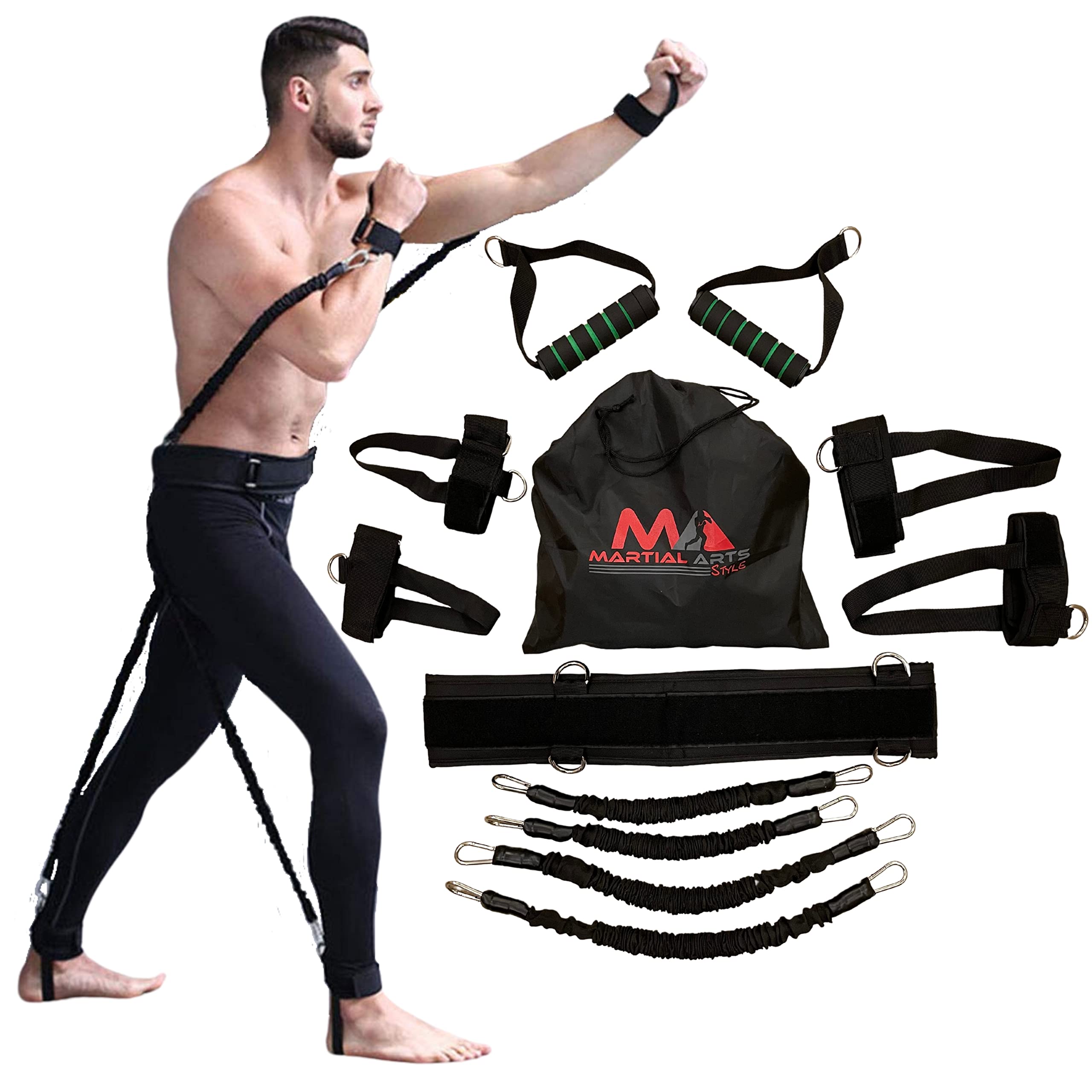 Boxing Resistance Bands – 150 lbs Full Body MMA Training Set