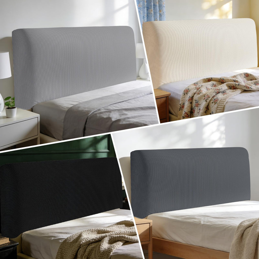 Niuoppy Bed Headboard Cover Fully Wrapped, Stretch Head Board Covers for Single Bed, Beds Headboard Protector Dustproof and Cat Scratch-proof - image 4