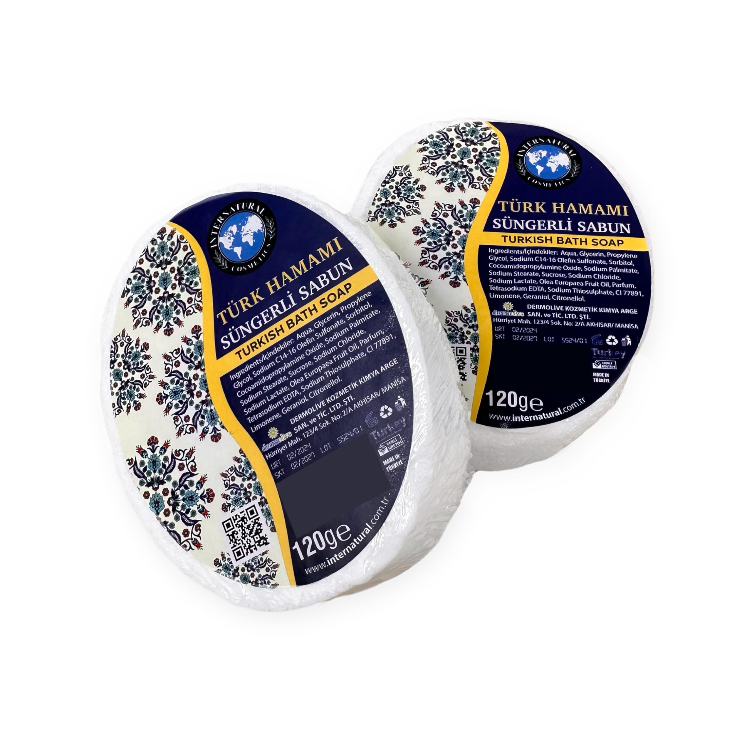 Rigasz Handmade Turkish Bath Hammam Exfoliating Soap Sponges – 2 Pack