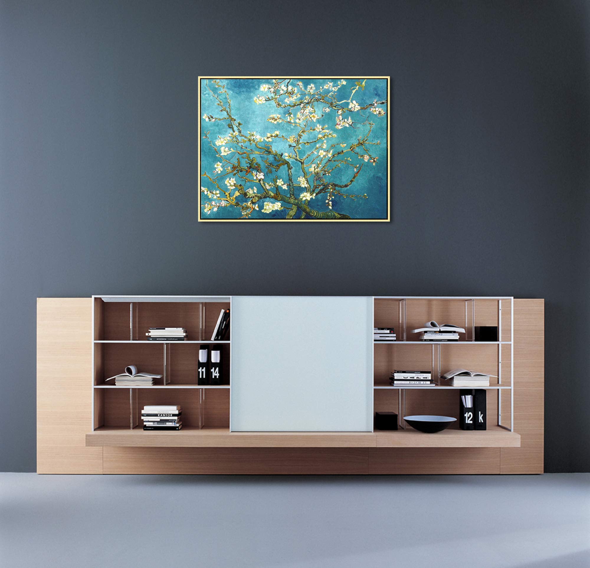 Jolof Store Van Gogh Almond Blossom Gold Framed Canvas Wall Art