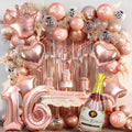 Jolof Store Sweet 16th Birthday Decorations – Rose Gold Party Balloon Kit