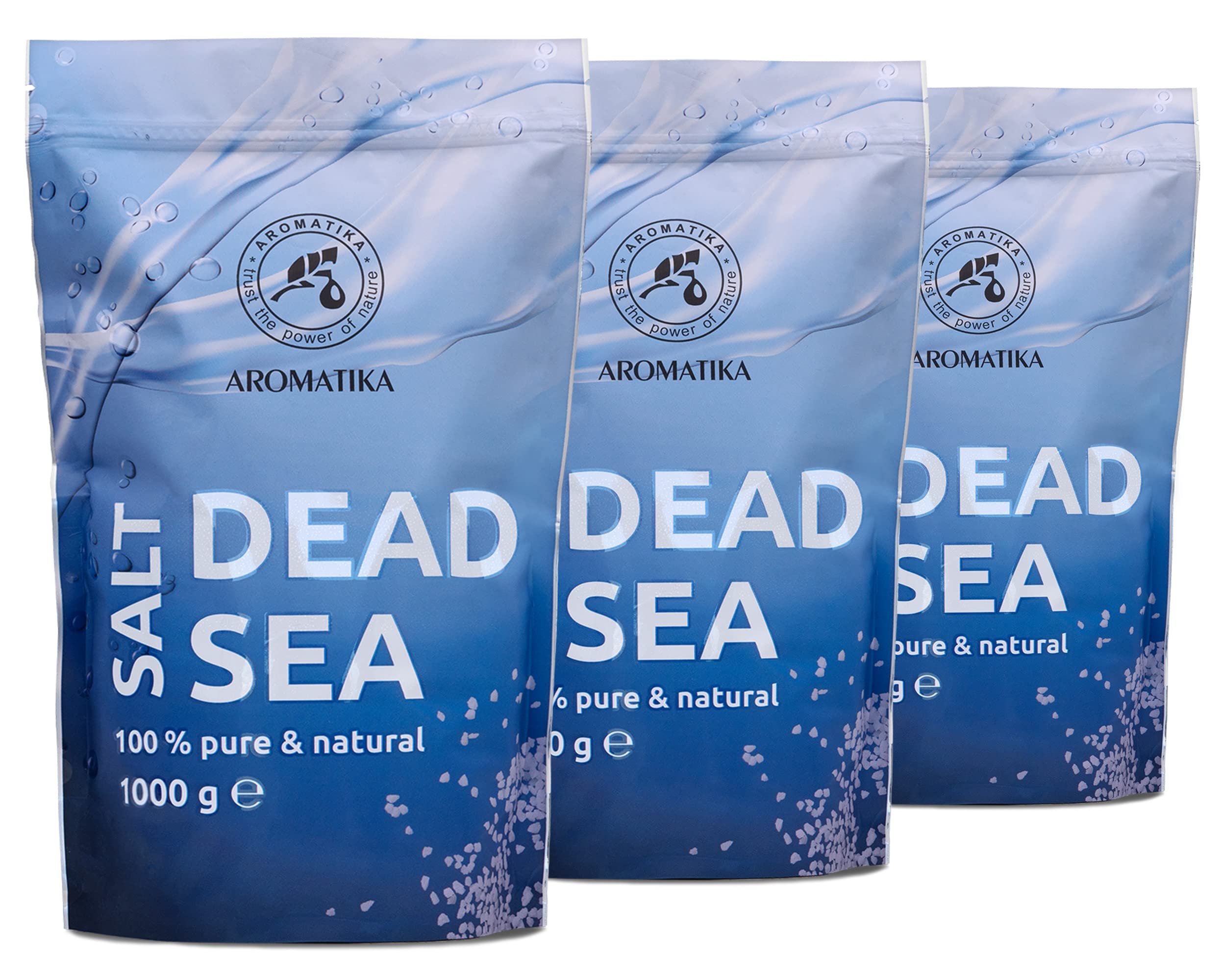 Dead Sea Salt Bath Set 3x1kg Zipper Pure Natural