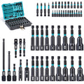 Libraton 54PCS Magnetic Nut Driver Set | Metric & SAE Impact Drill Bits