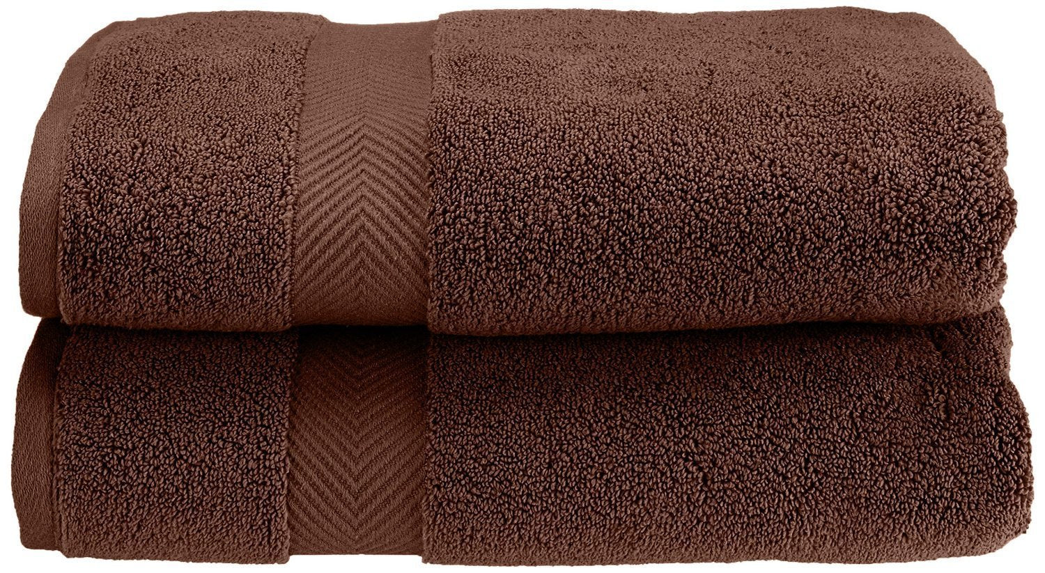 Jolof Store Zero Twist Cotton Bath Towel Set | Espresso (2-Pack)