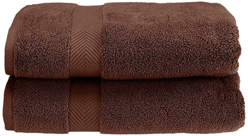 Jolof Store Zero Twist Cotton Bath Towel Set | Espresso (2-Pack)
