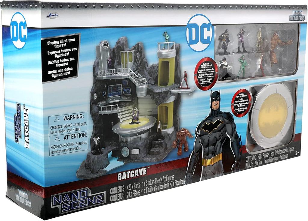 Batman Batcave NanoScene by Snaps | Includes 2 Figures & Light-Up Signal