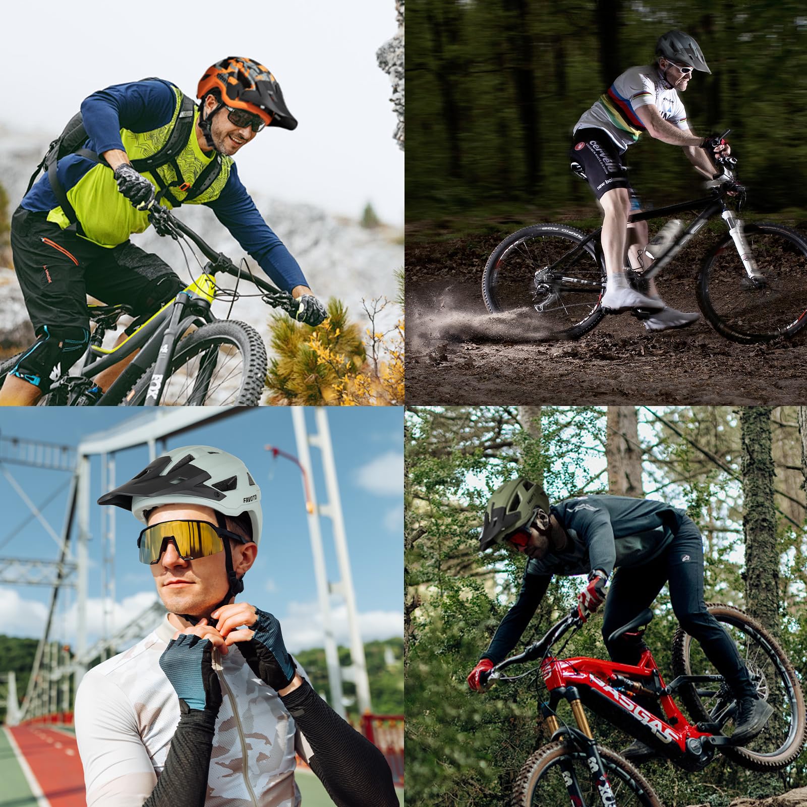Favoto Mountain Bike Helmet – Lightweight MTB & Road Cycling Helmet