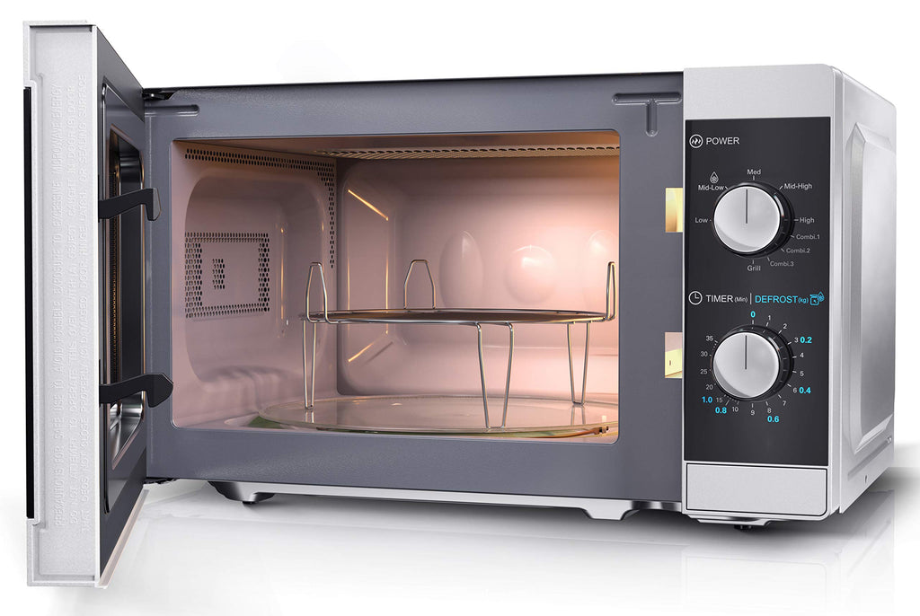 Sharp YC-MG01U-S 20L 800W Manual Microwave with 1000W Grill – Silver