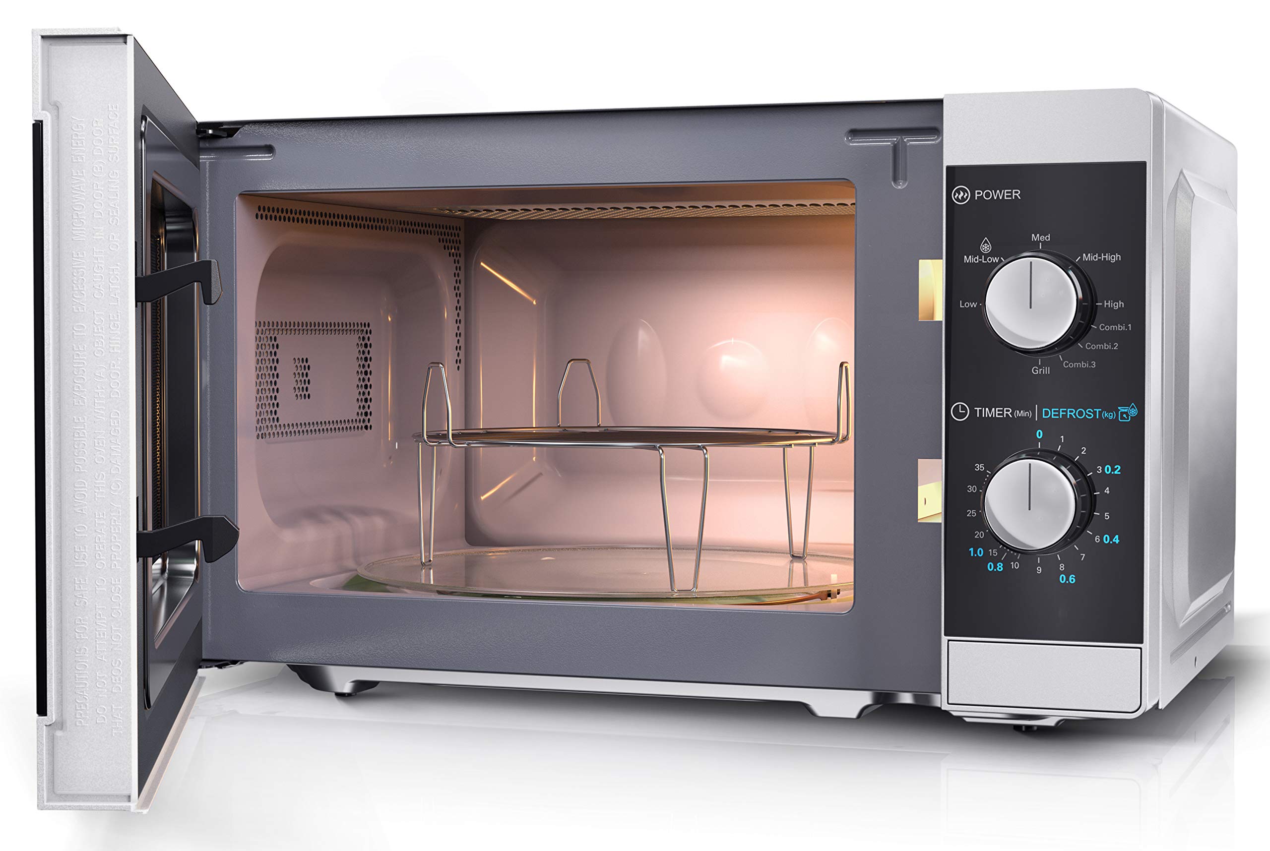 Sharp YC-MG01U-S 20L 800W Manual Microwave with 1000W Grill – Silver