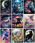 Mrnsiet 9 Pack Animals 5D DIY Diamond Painting Kits for Adults, 12x16in