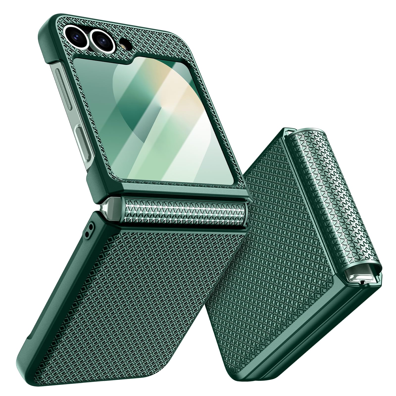 Doeshine Samsung Galaxy Z Flip 6 Case with Hinge Protection – Green