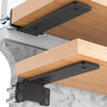 Yeabett 4 Pack Heavy Duty Shelf Brackets | 10cm Metal Wall Brackets, Black