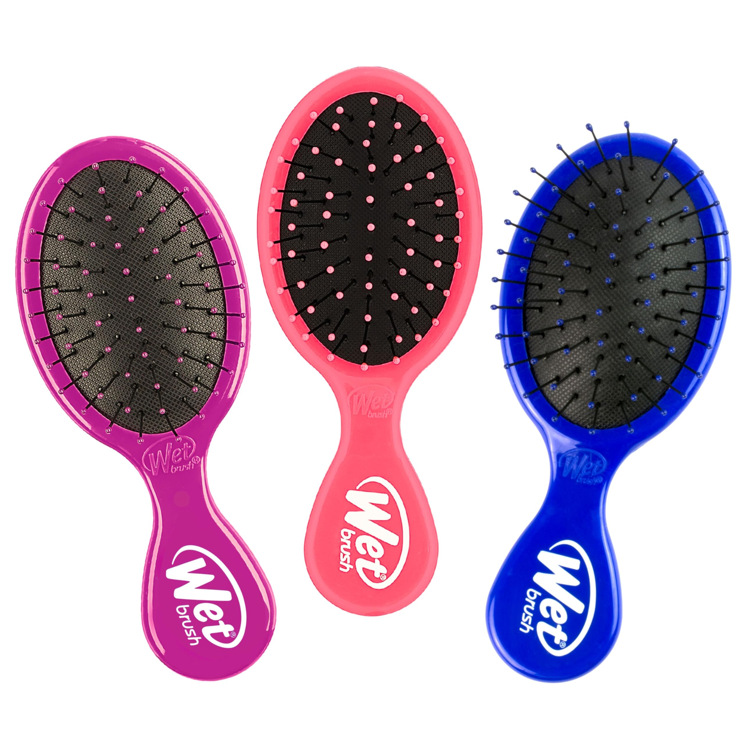 Wet Brush Squirt Detangler 3-Pack | Mini Travel Hair Brush for All Hair Types