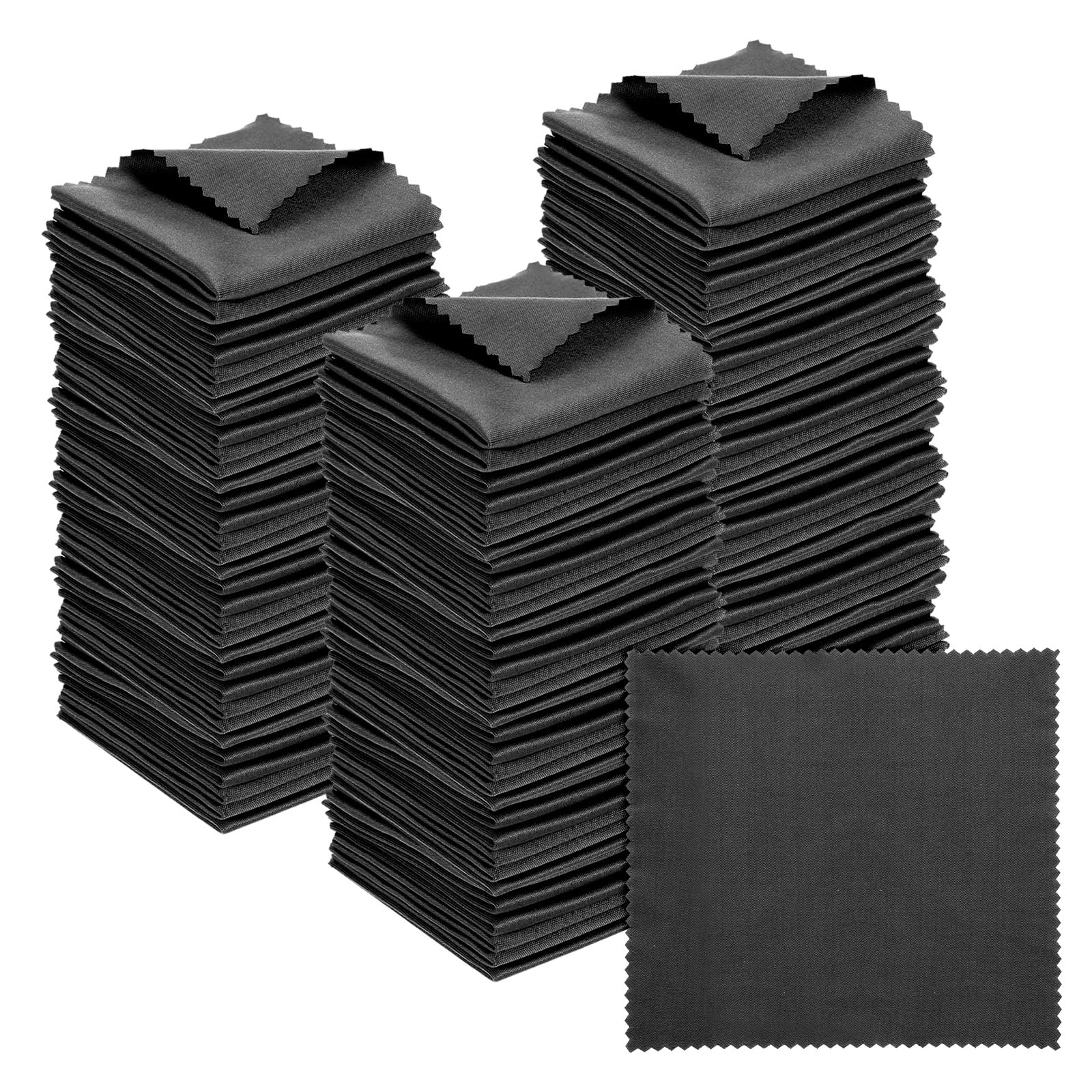 PATIKIL Microfiber Cleaning Cloths for Glasses & Screens, 100 Pack – Black
