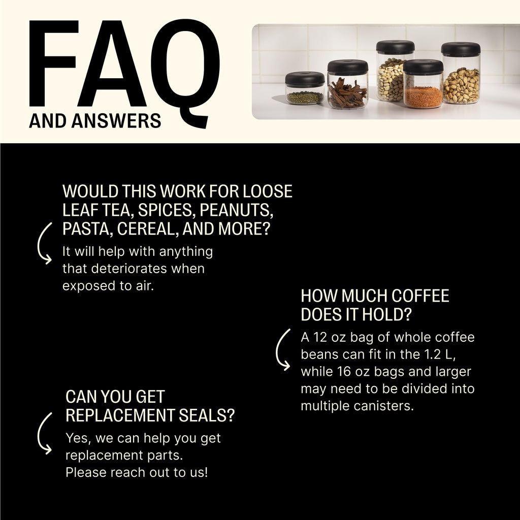Fellow Atmos Vacuum Canister – 0.4L Clear Glass Coffee Storage Jar
