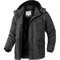 WenVen Men's Winter Parka – Thick Fleece Lined Hooded Cotton Jacket