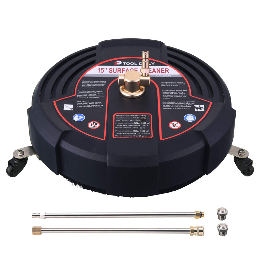 Tool Daily 15" Pressure Washer Surface Cleaner with Wheels | 3600 PSI
