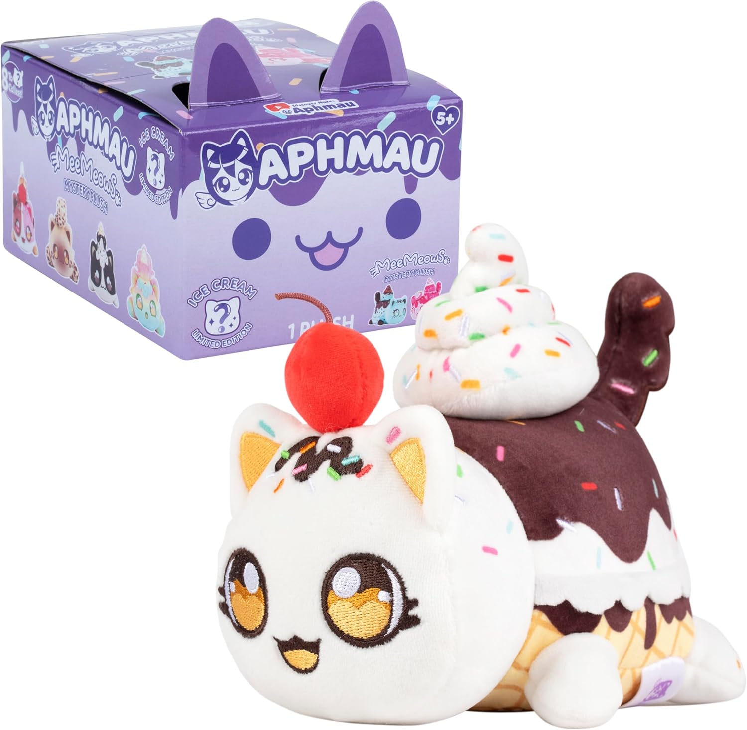 Aphmau MeeMeows Ice Cream Friends 6-inch Mystery Plush Cat Toy