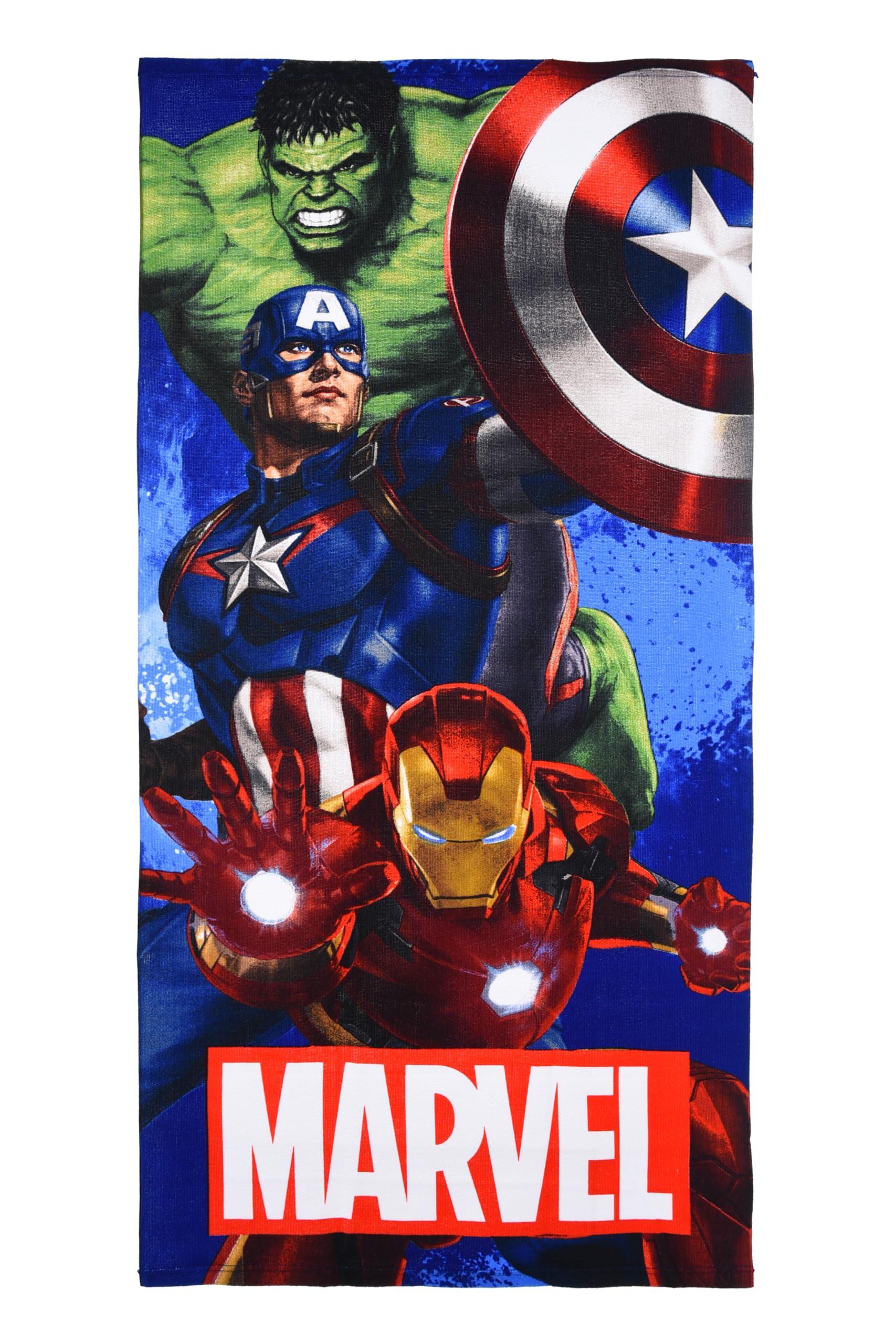 Marvel Avengers Microfibre Beach Towel – Quick-Dry Blue Superheroes 70x140cm