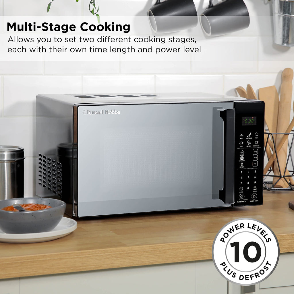 Russell Hobbs RHMT2004B 20L Digital Solo Microwave | 800W Touch Control