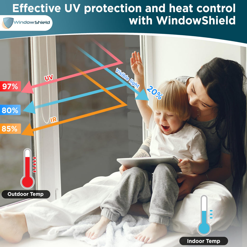 WindowShield One Way Mirror Privacy Film – Heat Control & UV Blocking Silver