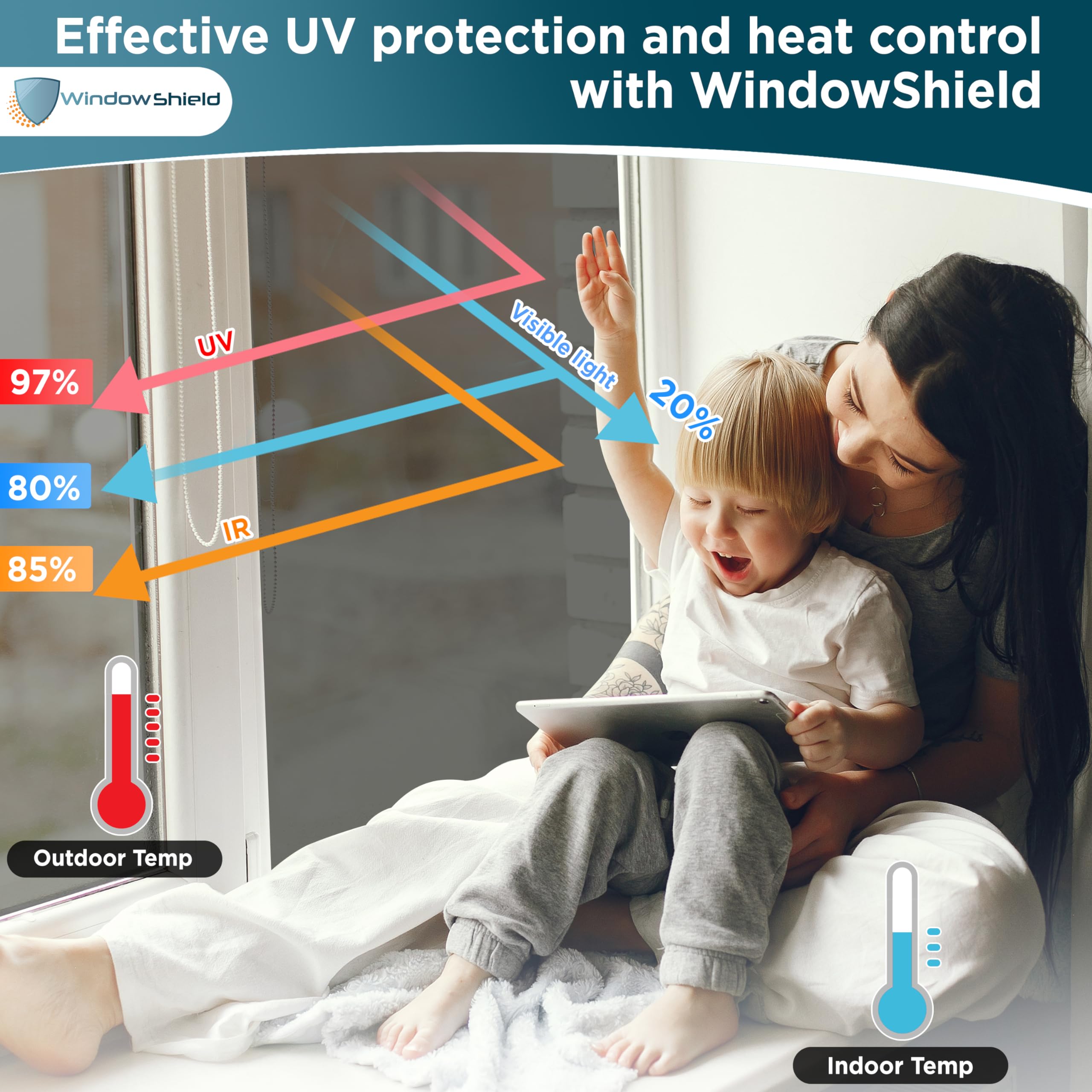 WindowShield One Way Mirror Privacy Film – Heat Control & UV Blocking Silver