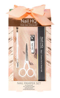 Nail HQ Pamper Set – 4 Piece Manicure Kit with White Grooming Tools