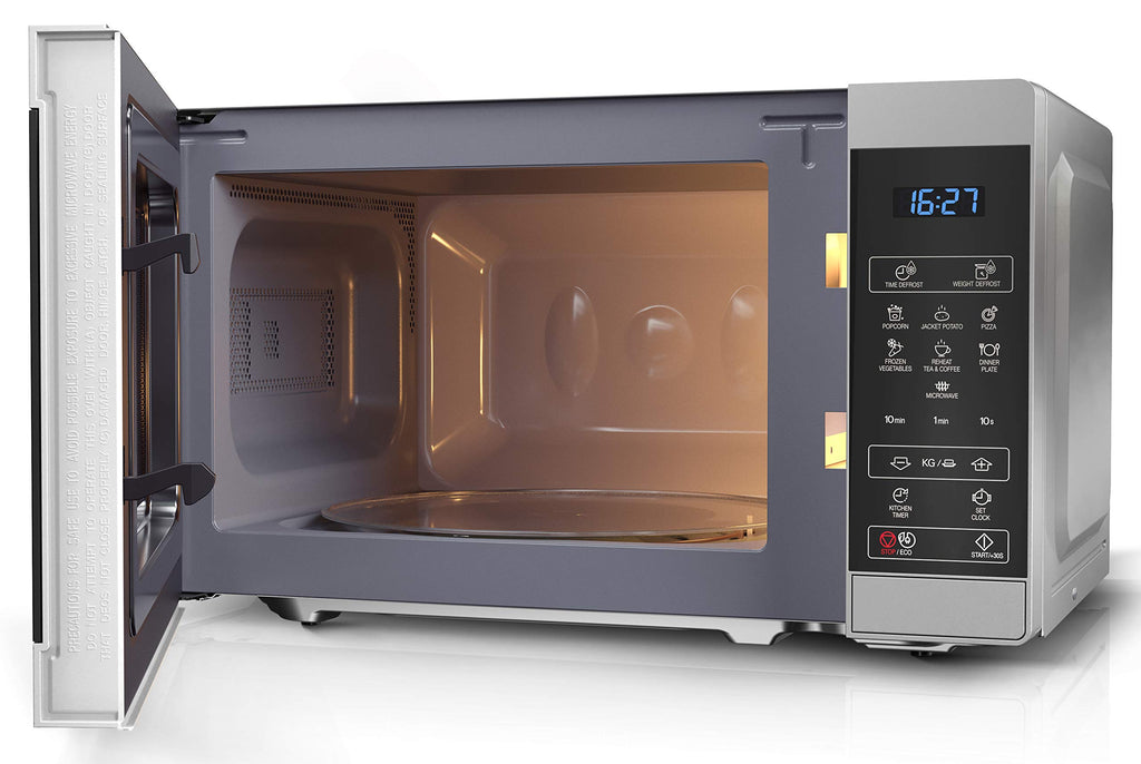 Sharp YC-MS02U-S 800W Digital Microwave – 20L Compact Solo Oven, Silver