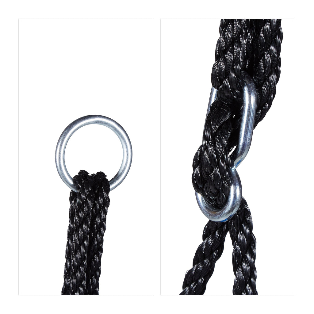 Relaxdays Square Nest Swing – Outdoor Garden Swing, 100kg, Blue-Black