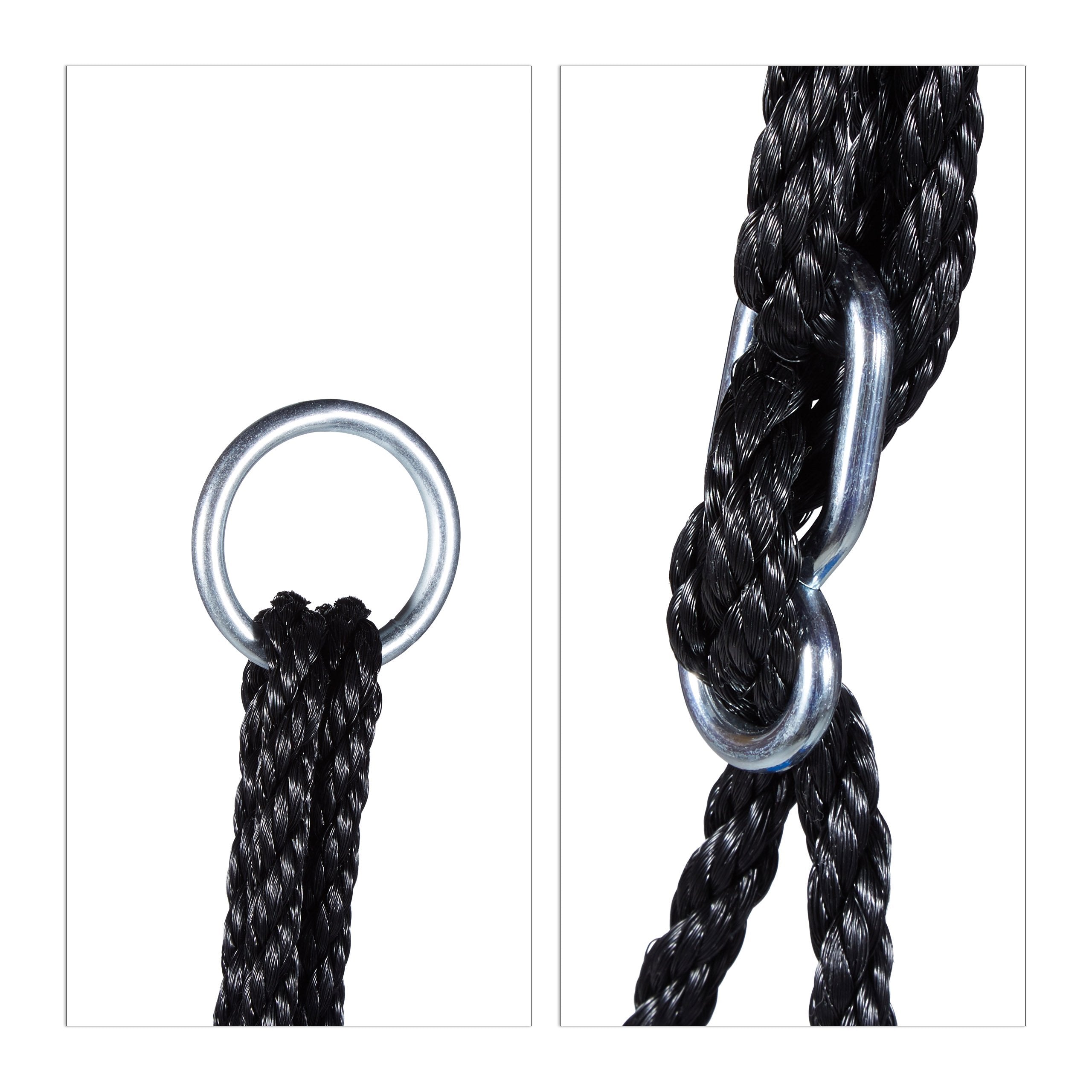 Relaxdays Square Nest Swing – Outdoor Garden Swing, 100kg, Blue-Black