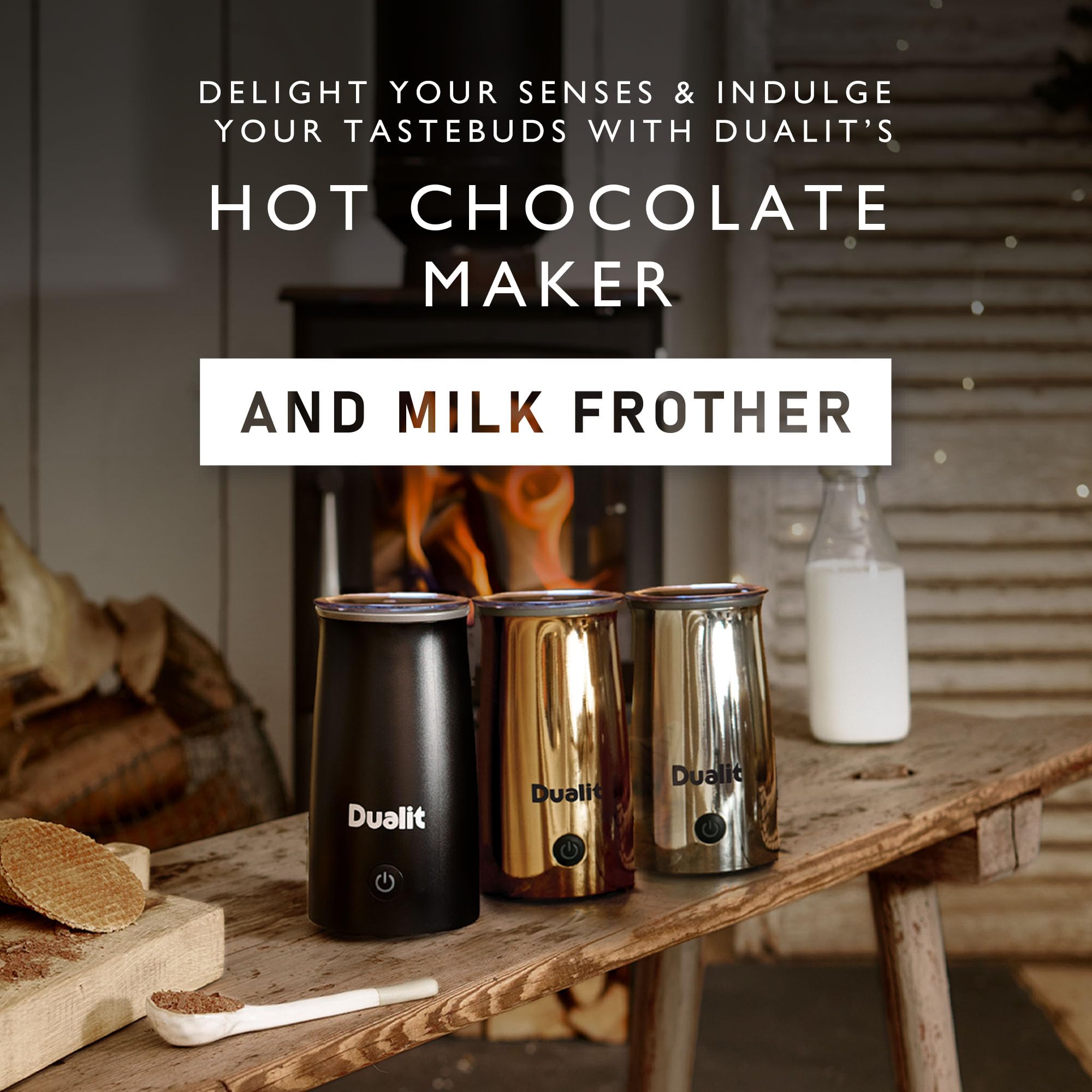 Dualit Hot Chocolate Maker & Milk Frother – 340ml Non-Stick Cordless Jug