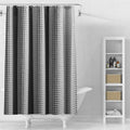 Stfery Waffle Shower Curtain – Grey Waterproof Polyester, 100x180cm
