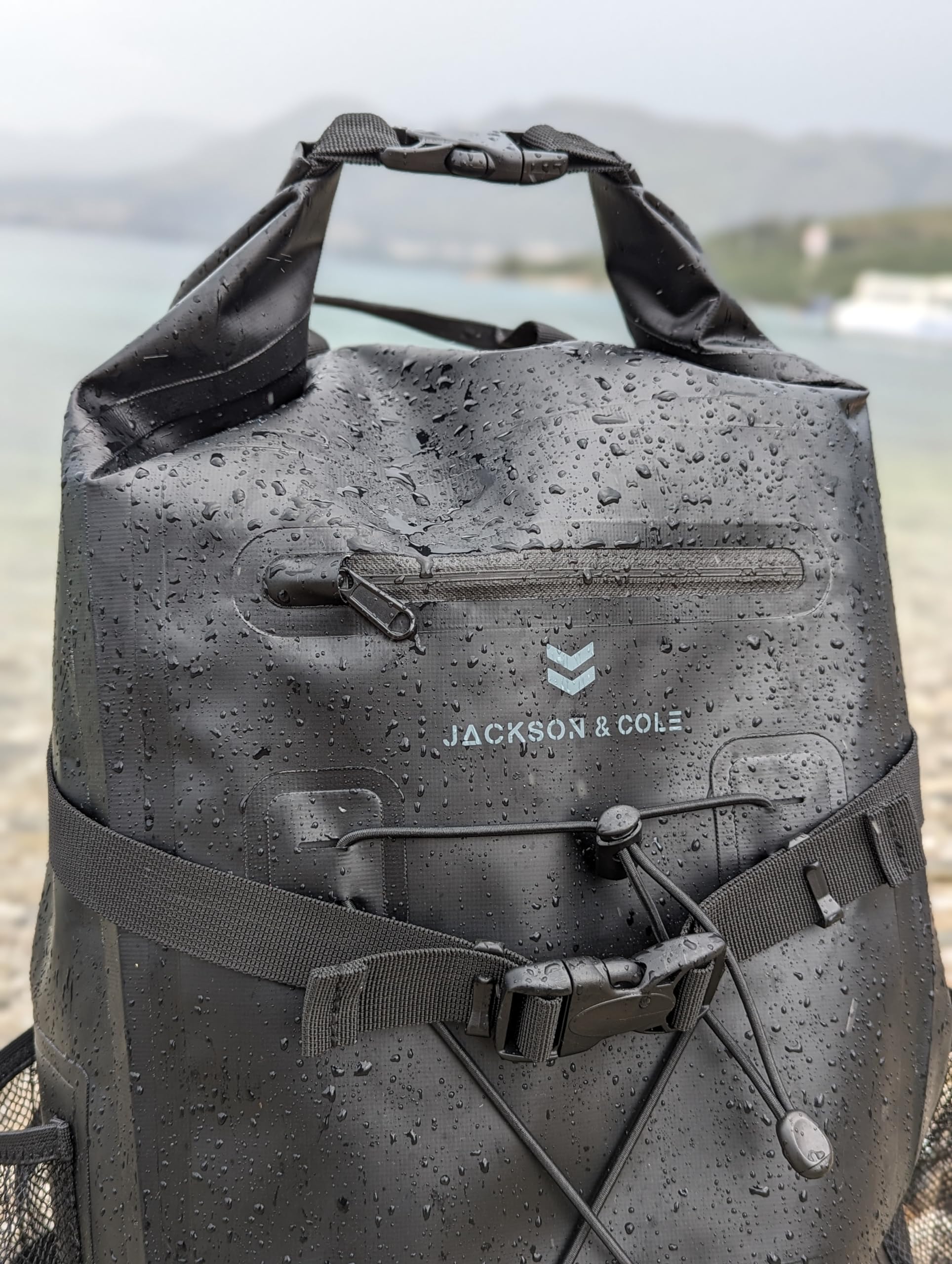 Jackson & Cole 25L Waterproof Dry Bag Backpack – Rolltop 500D PVC