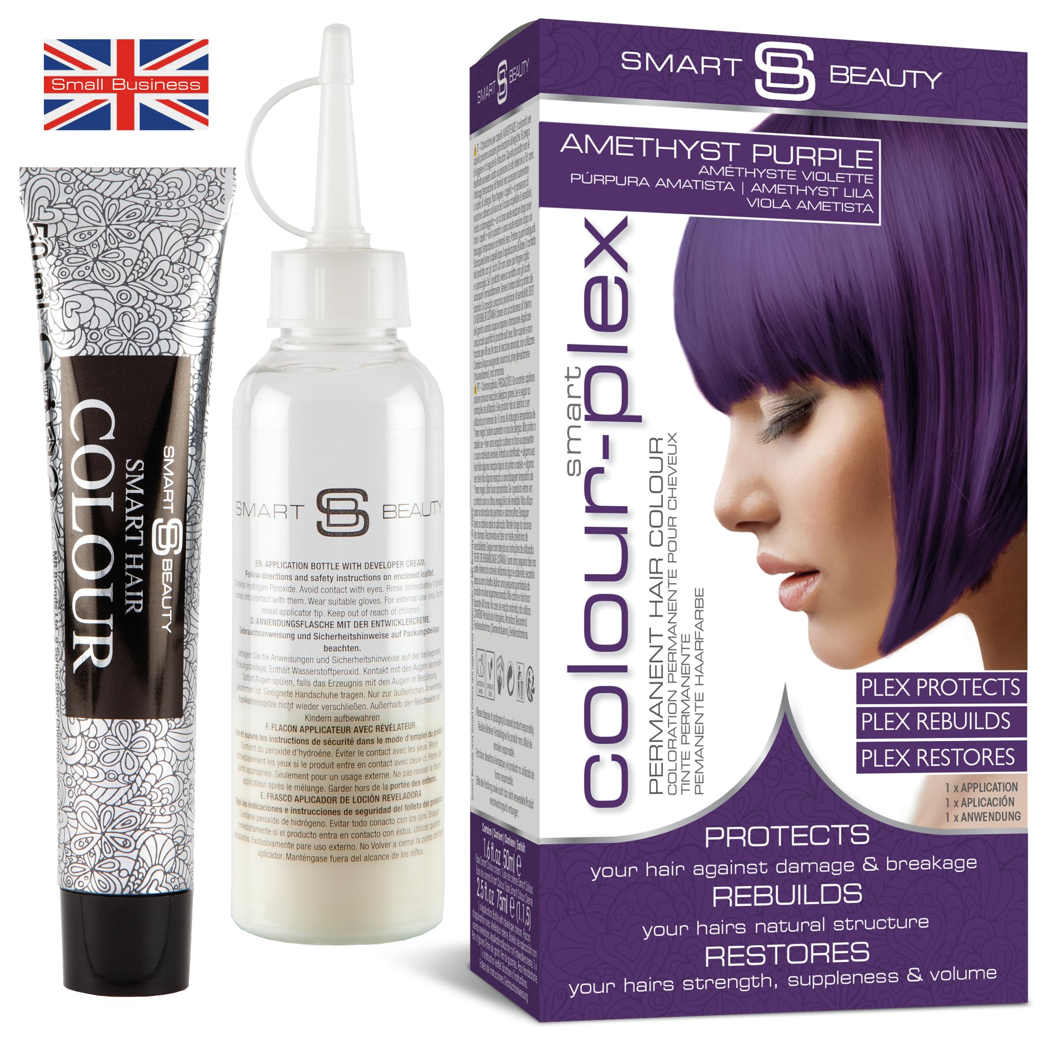 Smart Beauty Amethyst Purple Permanent Hair Dye with Anti-Breakage Plex