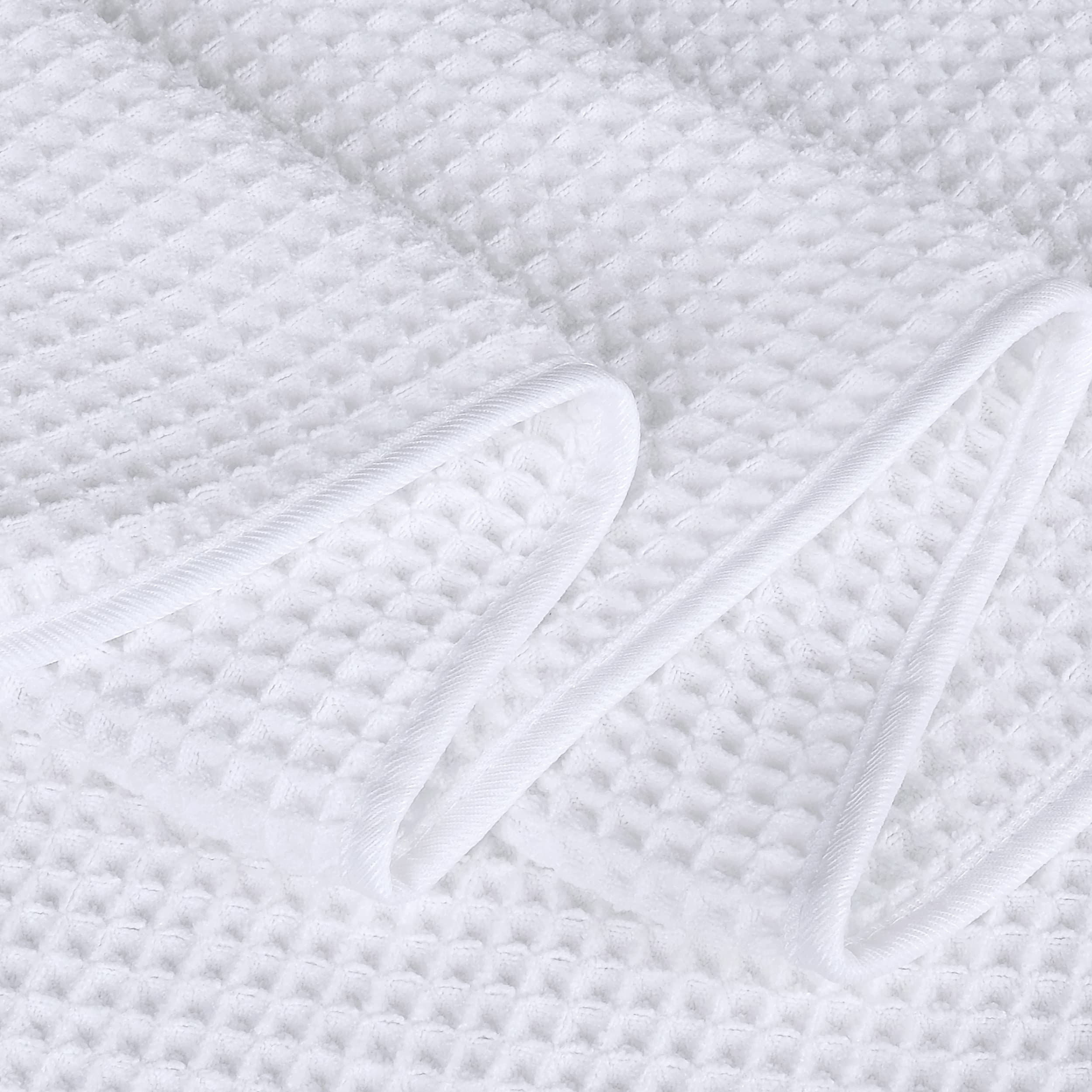 Polyte Microfibre Waffle Weave Bath Sheets - Quick Dry White, 2 Pack