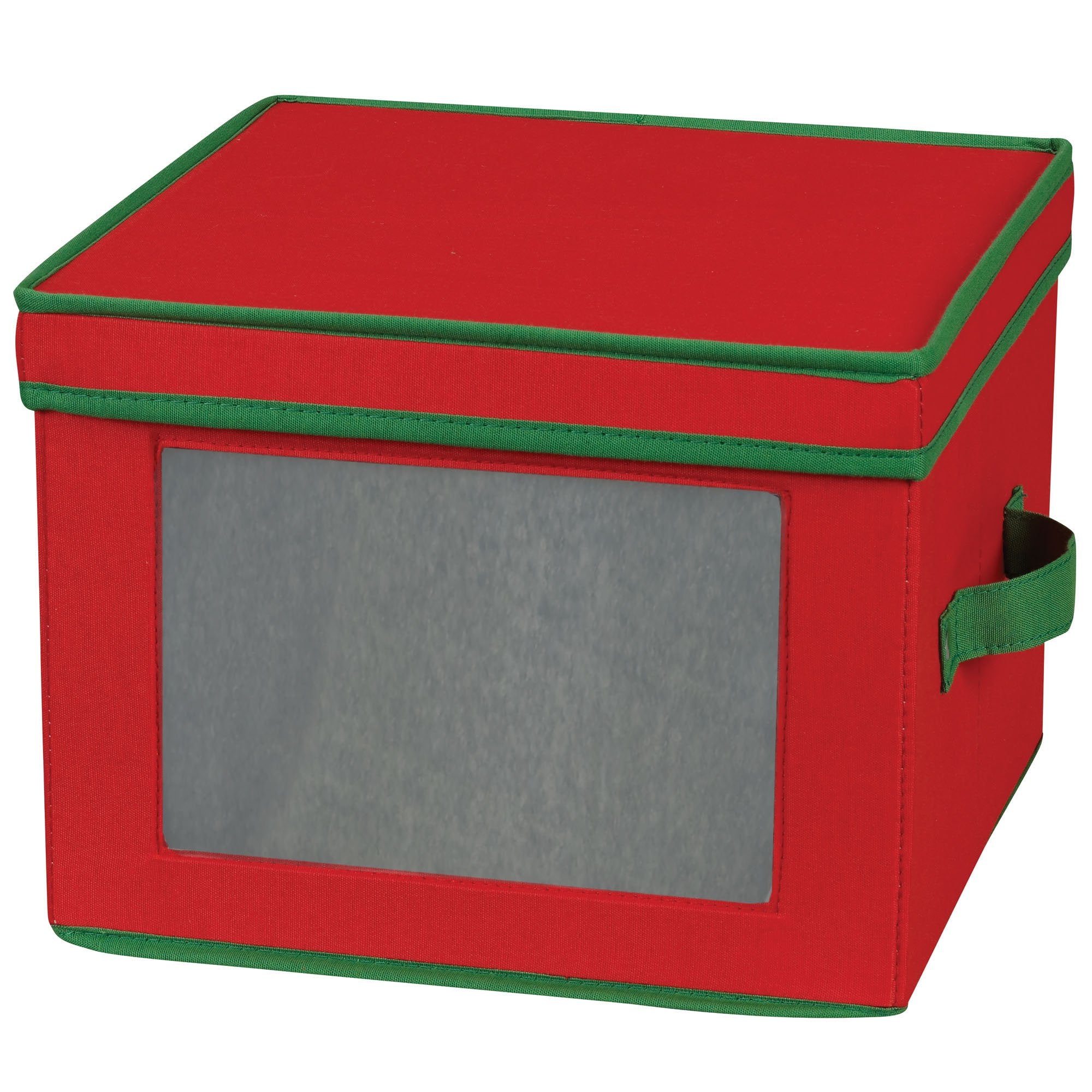 Jolof Store Holiday China Storage Chest – Red Canvas Plate Organizer