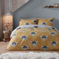 Fusion Highland Cow Reversible Duvet Cover Set – Ochre Yellow – Super King