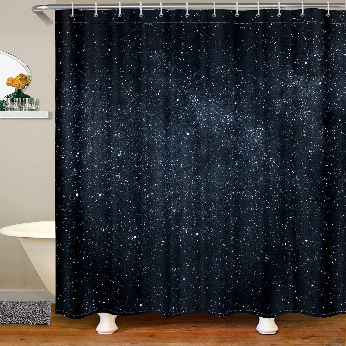 Jolof Store Galaxy Shower Curtain | Waterproof Polyester Space Decor