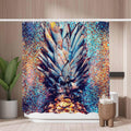 Jolof Store Pineapple Shower Curtain – Mold Resistant Waterproof Polyester