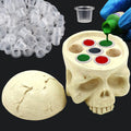Rayyl Skull Tattoo Ink Cup Holder with 100 Large Ink Caps – 7 Hole Resin