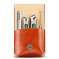 MR.GREEN 4-Piece Stainless Steel Manicure Set with PU Leather Case